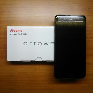 フジツウ(富士通)のSIMロック解除済 docomo arrows Be F-04K ブラック(スマートフォン本体)