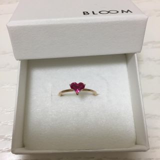 ブルーム(BLOOM)のBLOOM K5PGシンセチックルビーハートリング(リング(指輪))