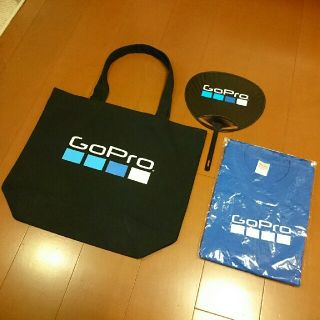 ゴープロ(GoPro)の非売品 GoPro 3点セット トートバック Tシャツ うちわ(Tシャツ/カットソー(半袖/袖なし))