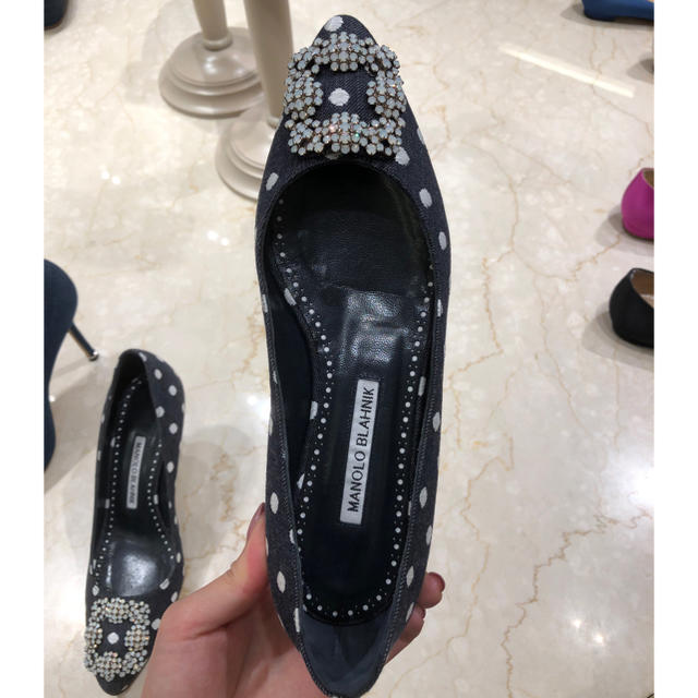 一流の品質 MANOLO ドット柄 フラット ハンギシ 【makoさま専用