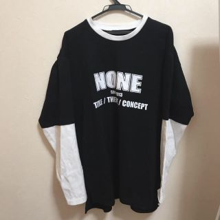 スタイルナンダ(STYLENANDA)のkiki様専用 BASIC COTTON♥NONE ロゴスウェット 黒(トレーナー/スウェット)