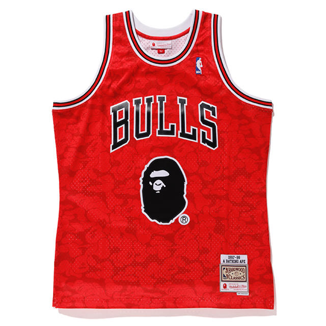 激レア L Mitchellu0026Ness × BAPE BULLS ユニフォームのサムネイル