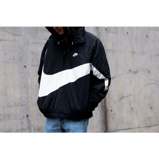 M NIKE big swoosh anrk jacketblackサイズ - ナイロンジャケット