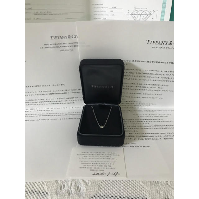 Tiffany & Co.(ティファニー)のティファニー バイザヤード ネックレス 0.18ct プラチナ 鑑定書付き レディースのアクセサリー(ネックレス)の商品写真