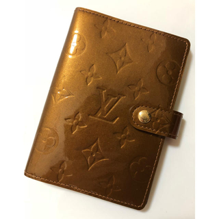 ルイヴィトン(LOUIS VUITTON)の【美品】ルイヴィトン ヴェルニ  手帳 カバーブラウン(カレンダー/スケジュール)