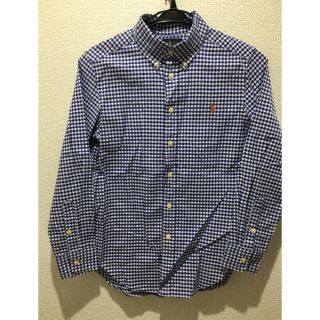 ラルフローレン(Ralph Lauren)ののんすけ様専用 ラルフローレン シャツ150 ギンガムチェック 青×白 (ブラウス)