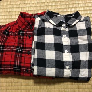 ユニクロ(UNIQLO)のUNIQLOチェックシャツ2枚セット(Tシャツ/カットソー)