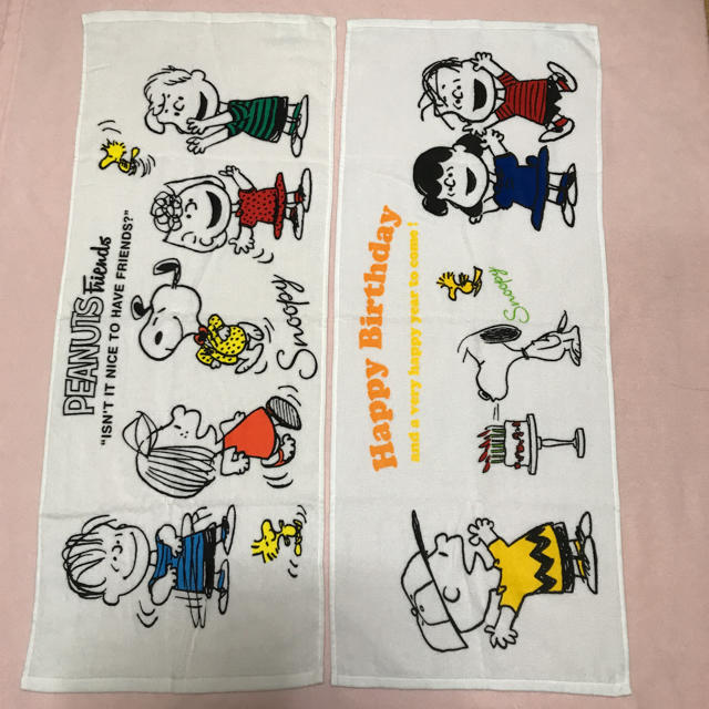 SNOOPY(スヌーピー)のスヌーピータオル 2枚セット エンタメ/ホビーのアニメグッズ(タオル)の商品写真