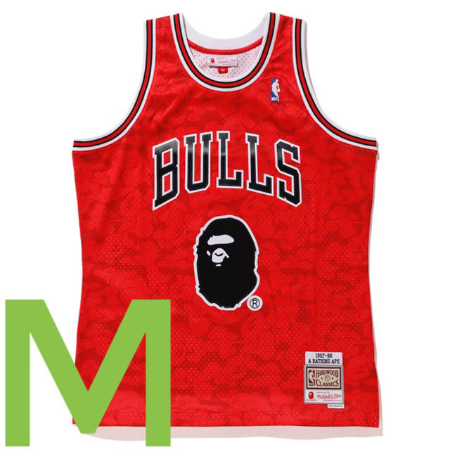 Bape Mitchell & Ness Bulls Jersey Tank Mタンクトップ