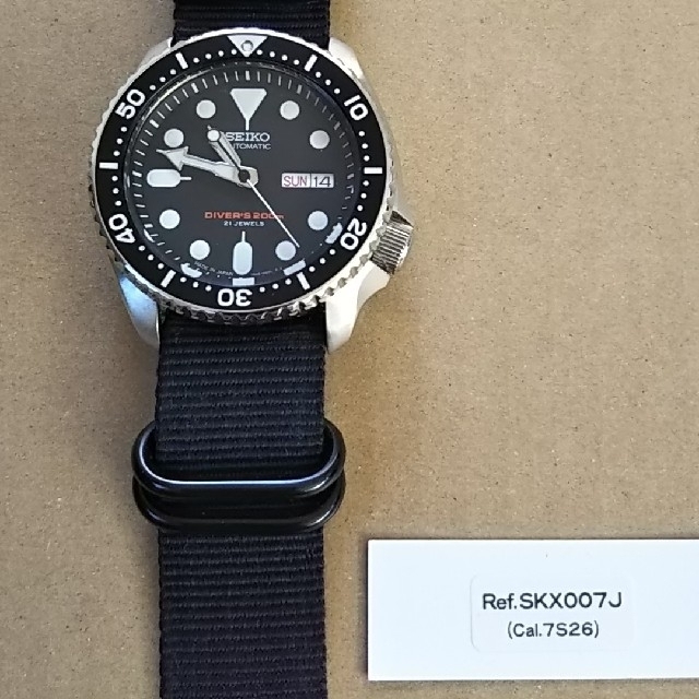 セイコー SEIKO SKX007J ブラックボーイ 日本製 【中古】 腕時計 セイコー SEIKO SKX007J ブラックボーイ 日本製 【中古】 腕時計