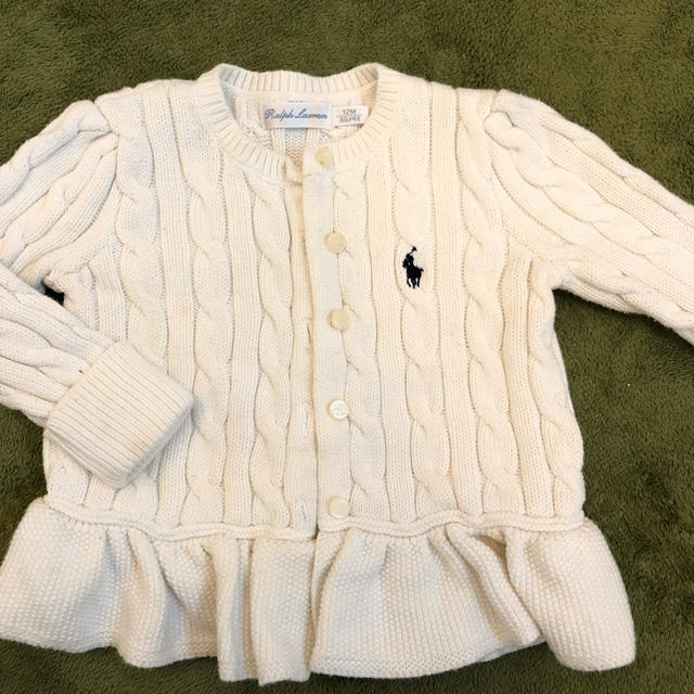 Ralph Lauren(ラルフローレン)のラルフローレン カーディガン 白 キッズ/ベビー/マタニティのベビー服(~85cm)(カーディガン/ボレロ)の商品写真