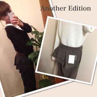 アナザーエディション(ANOTHER EDITION)の新品AEペプラムウールパンツ(クロップドパンツ)