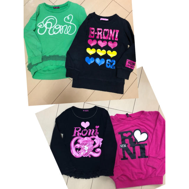 RONI(ロニィ)のroni  4点セット S M トレーナー ロンT トップス キッズ/ベビー/マタニティのキッズ服女の子用(90cm~)(Tシャツ/カットソー)の商品写真