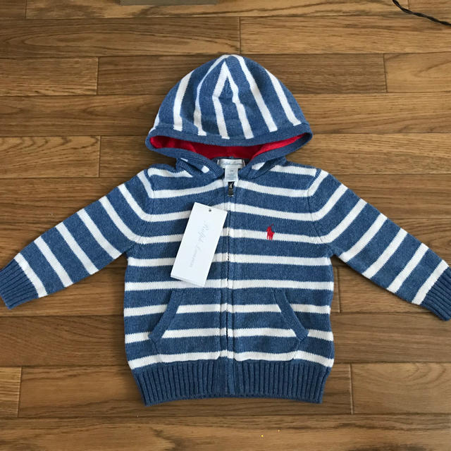 POLO RALPH LAUREN(ポロラルフローレン)のRALPH LAURENラルフローレン12mニットパーカー新品未使用 キッズ/ベビー/マタニティのベビー服(~85cm)(ニット/セーター)の商品写真