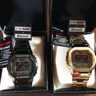 ジーショック(G-SHOCK)のG-SHOCK フルメタル 2本セット ゴールド&ブラック 新品・未使用 (腕時計(デジタル))