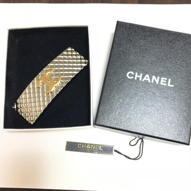 超美品☆CHANEL ココマーク ヘアー バレッタ マトラッセ シャネル
