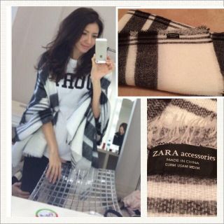 ザラ(ZARA)の美香 さん着用♡大判チェックストール(ストール/パシュミナ)