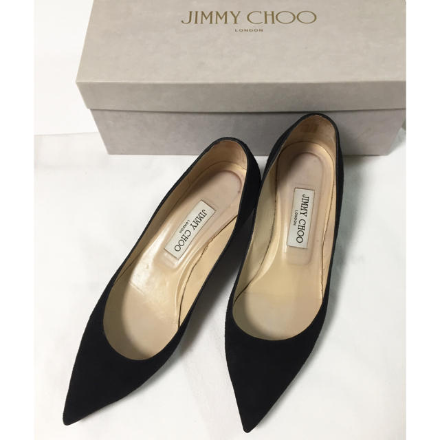 JIMMY CHOO TAYLOR 38 24.5㎝ ブラック スエードハイヒール/パンプス