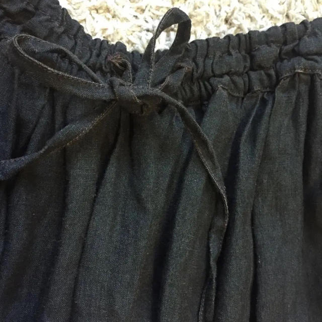 nest Robe(ネストローブ)のnestRobe  リネン泥染めギャザースカート レディースのスカート(ロングスカート)の商品写真