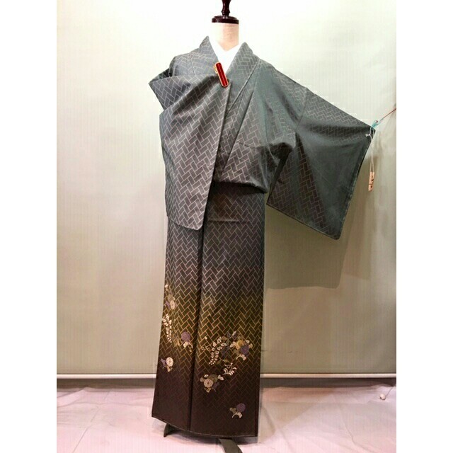 未使用品》色留訪問着 駒刺繍 金華山 袋帯セット 直販オンラインストア