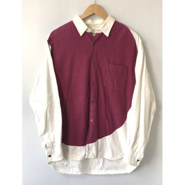 COMME des GARCONS(コムデギャルソン)の【H】コムデギャルソン シャツ オーバーサイズ ビッグシャツ 白紫 L メンズのトップス(シャツ)の商品写真