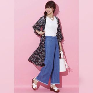 イング(INGNI)の花柄シフォンガウン(カーディガン)