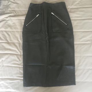 ザラ(ZARA)のザラ レザースカート(ひざ丈スカート)