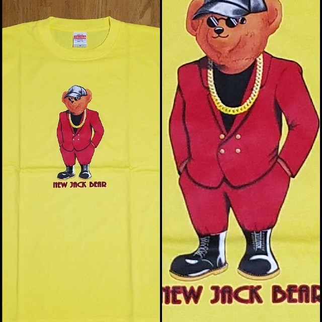 New Jack Bear XLサイズ イエロー Tシャツ メンズのトップス(Tシャツ/カットソー(半袖/袖なし))の商品写真