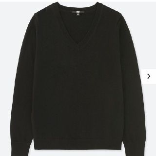 ユニクロ(UNIQLO)の新品◼️ユニクロ カシミヤVネックセーター UNIQLO 黒(ニット/セーター)