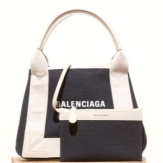 バレンシアガ(Balenciaga)のバレンシアガ　ネイビーカバ　キャンバストートバッグXS　(ショルダーバッグ)