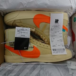 ナイキ(NIKE)のNIKE offwhite blazer オフホワイト ブレーザー28 黄色 (スニーカー)