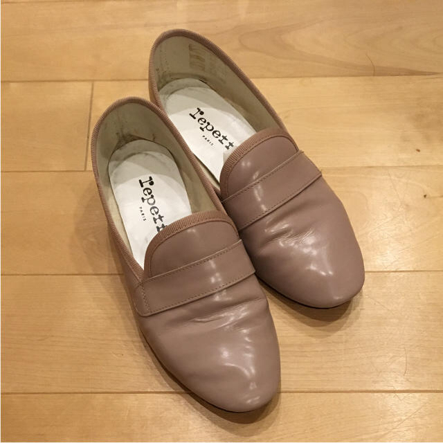 repetto 36 ピンクグレー フラットシューズローファー/革靴