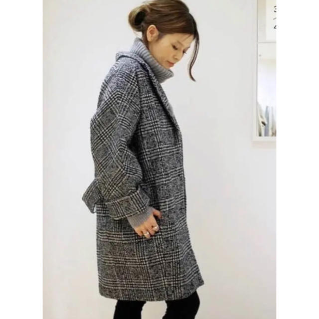 DEUXIEME CLASSE(ドゥーズィエムクラス)のDeuxieme ClasseADAM COCOONGRENCHECKCOAT  レディースのジャケット/アウター(チェスターコート)の商品写真