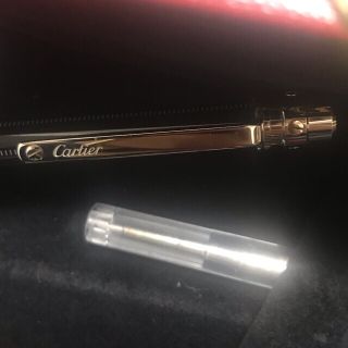 正規品保証書あり】Cartierボールペンシルバー 純正替芯付き-