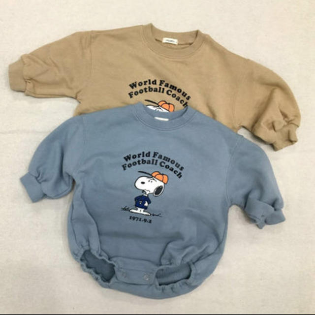 babyGAP(ベビーギャップ)のスヌーピー ベビーロンパース キッズ/ベビー/マタニティのベビー服(~85cm)(ロンパース)の商品写真