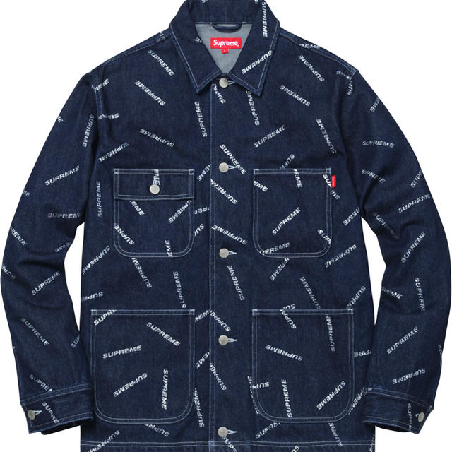 supreme denim logo chore coat Mサイズ north