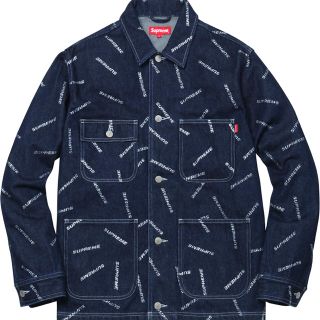 シュプリーム(Supreme)のsupreme denim logo chore coat Mサイズ north(カバーオール)