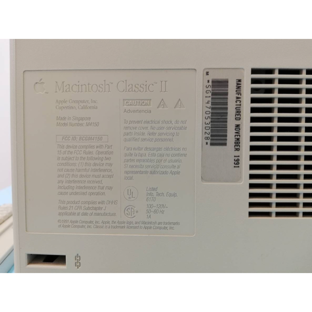 MACKINTOSH - Apple Macintosh Classic II (中古)ジャンクの通販 MACKINTOSH - Apple Macintosh Classic II (中古)ジャンクの通販