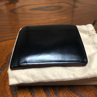 ガンゾ(GANZO)のGANZO ブライドルレザー 折りたたみ財布 ブラック(折り財布)