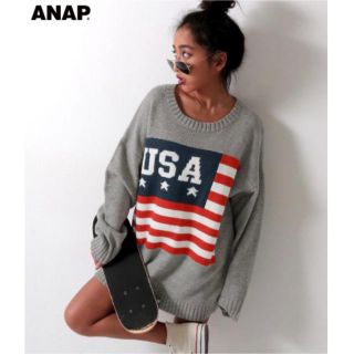 アナップ(ANAP)の完売 商品！ ANAP 星条旗 ニット(ニット/セーター)