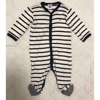 プチバトー(PETIT BATEAU)のプチバトー 足付きロンパース &オシュコシュデニム セット(カバーオール)