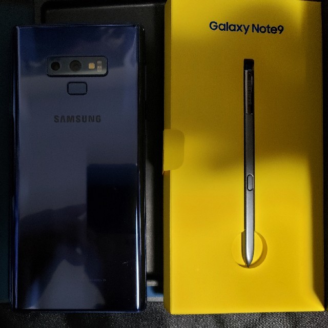 SAMSUNG(サムスン)のGalaxy note9 512GB 8G SM-N960N ブルー　Sペン2本 スマホ/家電/カメラのスマートフォン/携帯電話(スマートフォン本体)の商品写真