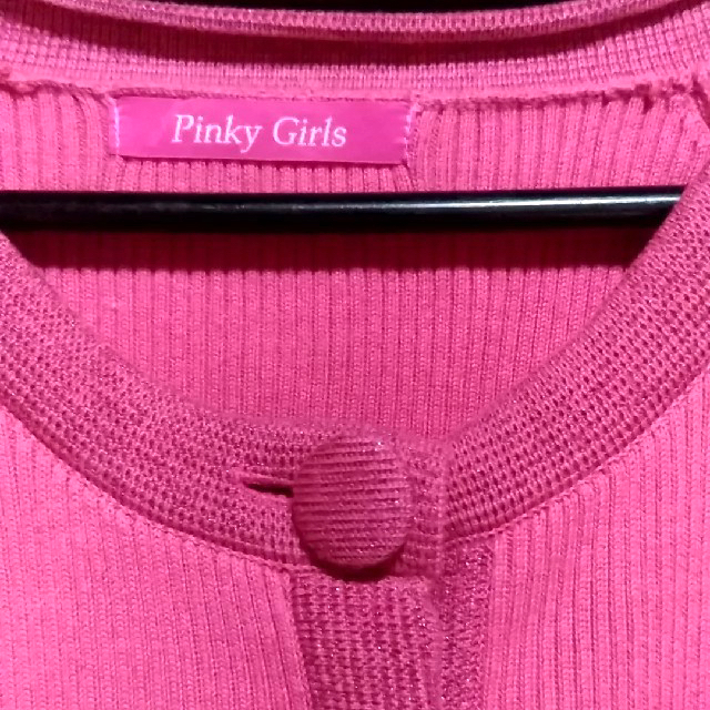 PinkyGirls(ピンキーガールズ)のPinky GIRLS ピンク カーディガン レディースのトップス(カーディガン)の商品写真