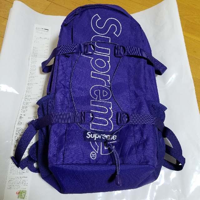 Supreme(シュプリーム)の送料無料 18FW Supreme Backpack パープル メンズのバッグ(バッグパック/リュック)の商品写真