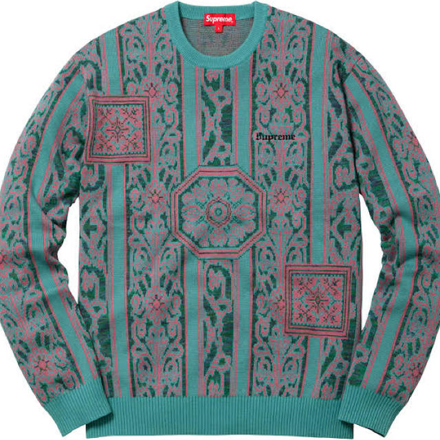 supreme tapestry sweater M tealトップス