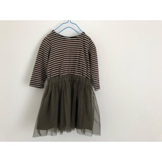 ブランシェス(Branshes)のボーダー チュールワンピース(ワンピース)