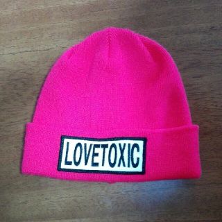 ラブトキシック(lovetoxic)のさき様専用　LOVE TOXIC　ピンクニット帽　女の子用  美品(帽子)