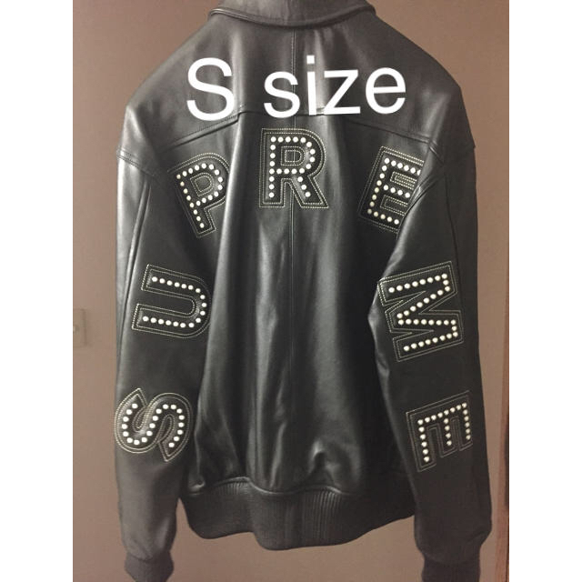 Supreme - Size S Supreme Arc logo leather jacket
