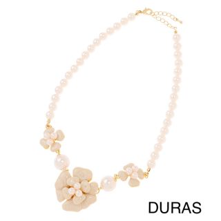 デュラス(DURAS)の【新品】デュラス フラワー パール ネックレス(ネックレス)