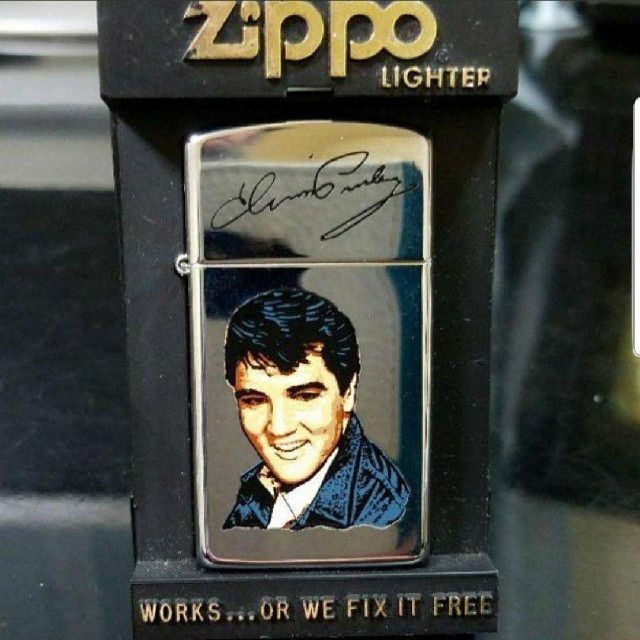 ZIPPO(ジッポー)のヴィンテージ新品❤91B`Zippoスリム❤エルビスプレスリー❤送料無料❤ メンズのファッション小物(タバコグッズ)の商品写真
